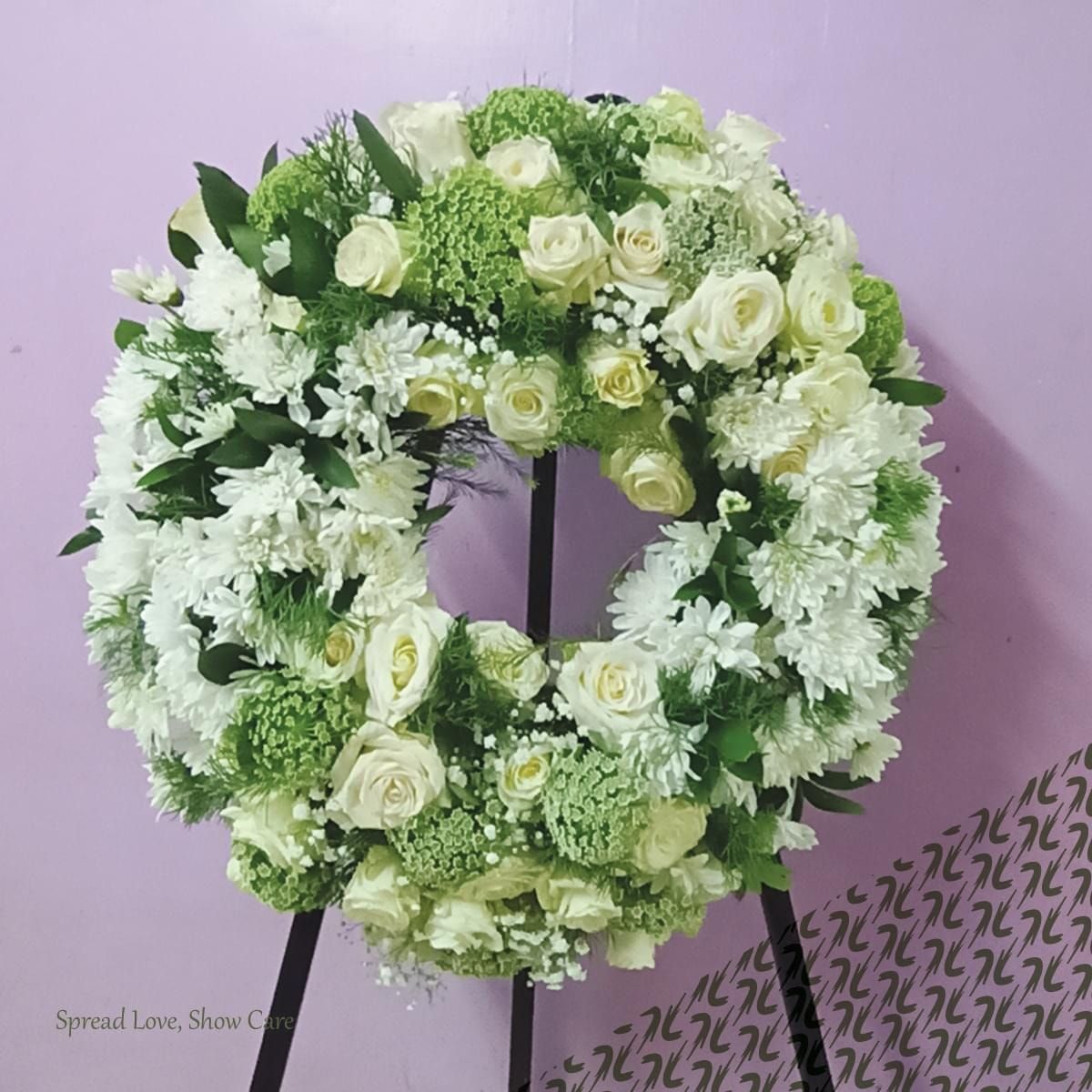 Eternal Peace wreath arrangements  — flowers delivered in Nairobi by Floral Whispers Gifts
