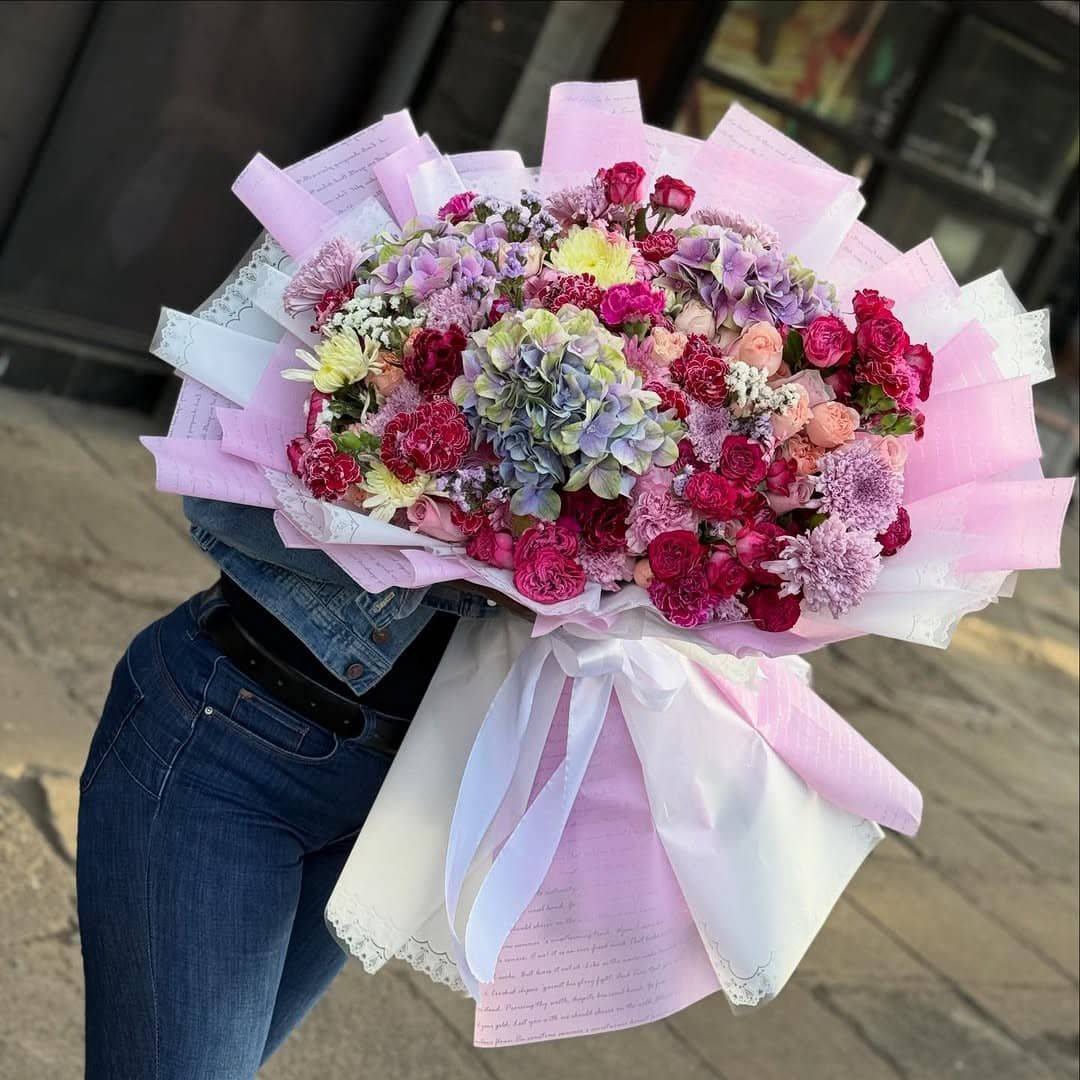 Blushing garden Luxury Bouquet  — flowers delivered in Nairobi by Floral Whispers Gifts