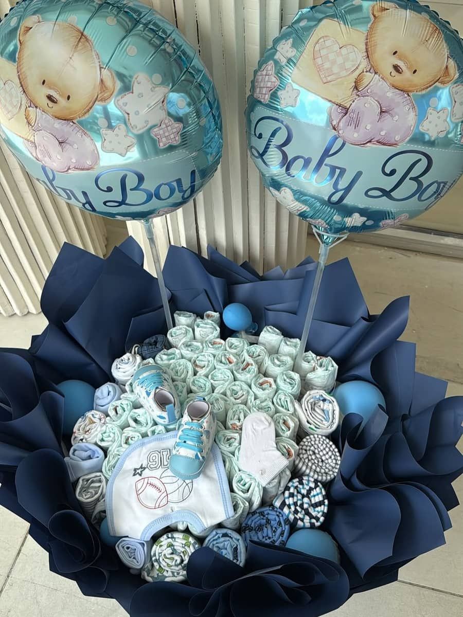 Little Prince Diaper bouquet  — flowers delivered in Nairobi by Floral Whispers Gifts