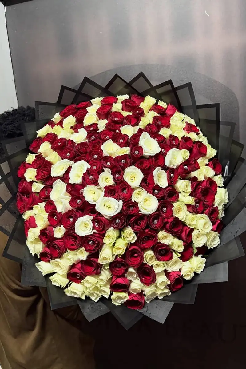 Crimson Ivory Grande Rose Bouquet - Premium flower delivery Nairobi CBD, Westlands, Karen | Floral Whispers Gifts - Image 1