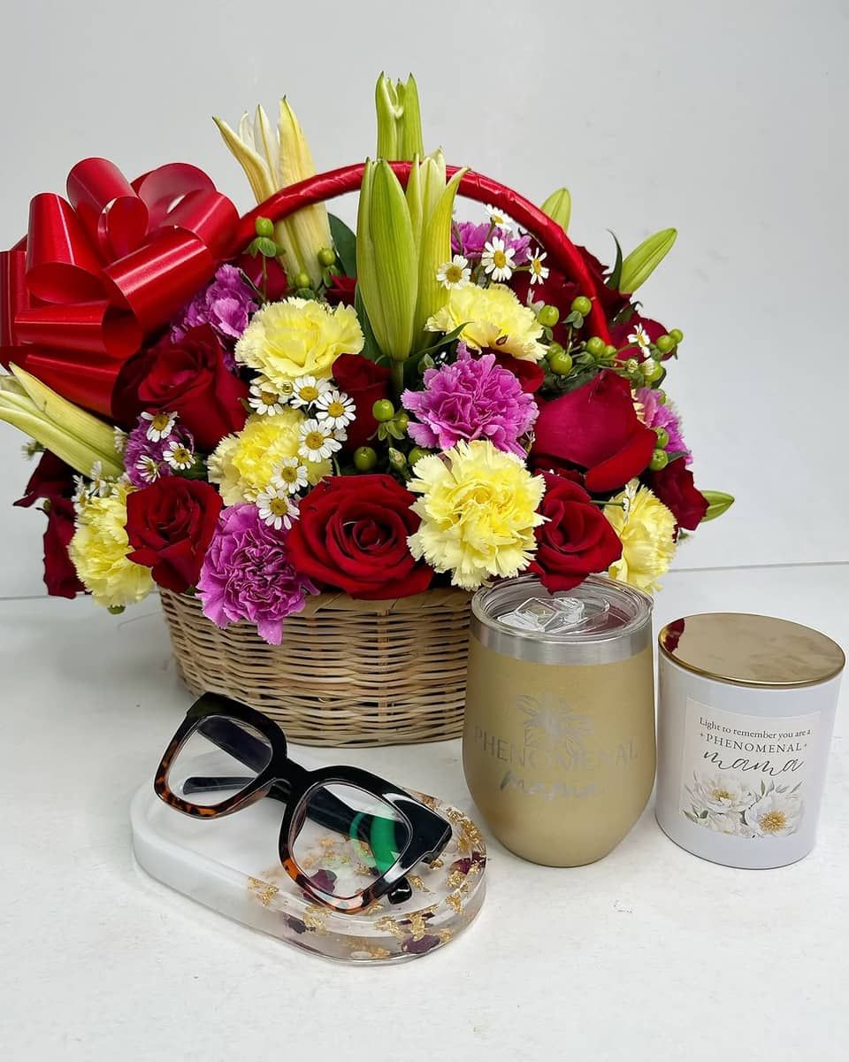 Golden Bloom Luxury Gift Basket  — flowers delivered in Nairobi by Floral Whispers Gifts