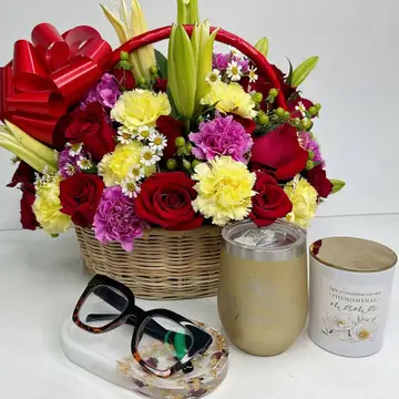 Golden Bloom Luxury Gift Basket — flowers delivered in Nairobi by Floral Whispers Gifts