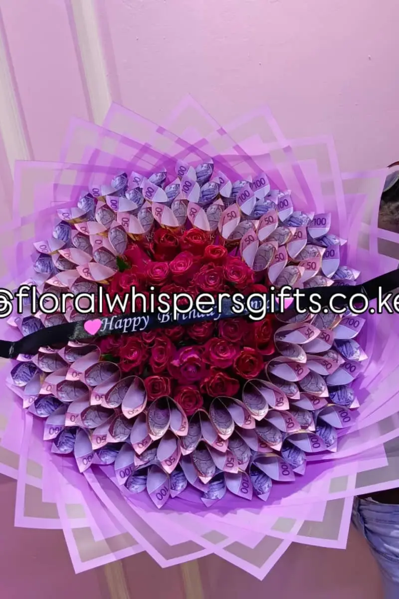 Luxury Money bouquet with 29 Roses - Premium flower delivery Nairobi CBD, Westlands, Karen | Floral Whispers Gifts - Image 1