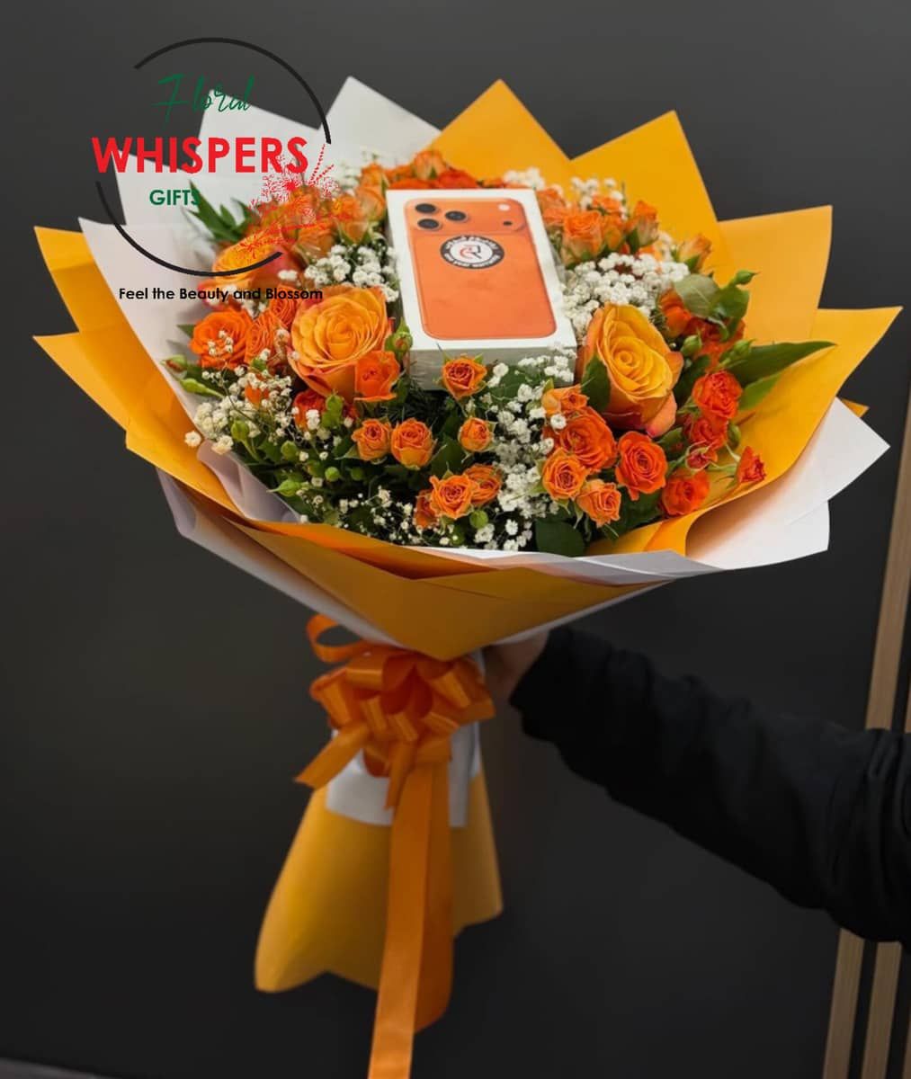 Sunset Glow Orange Rose Bouquet — flowers delivered in Nairobi by Floral Whispers Gifts