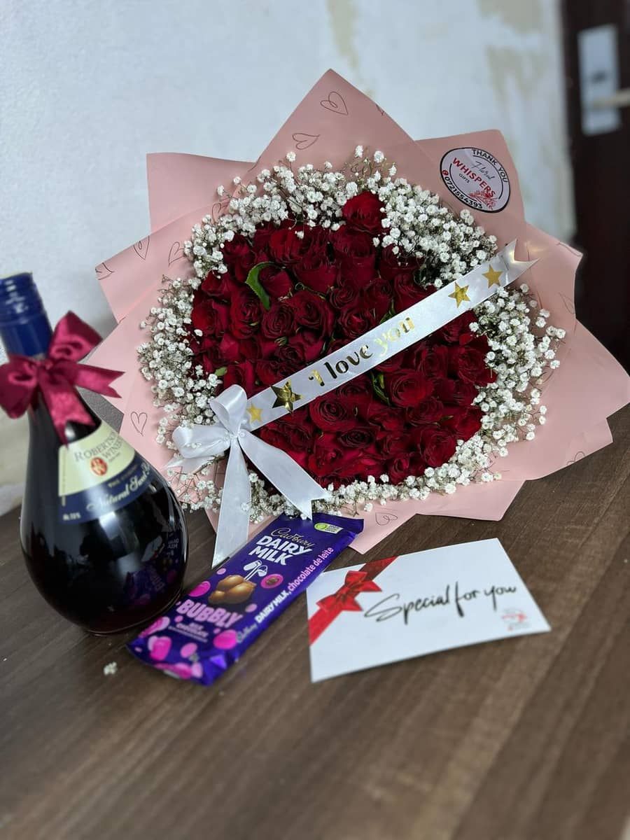 Deluxe Gift set  — flowers delivered in Nairobi by Floral Whispers Gifts