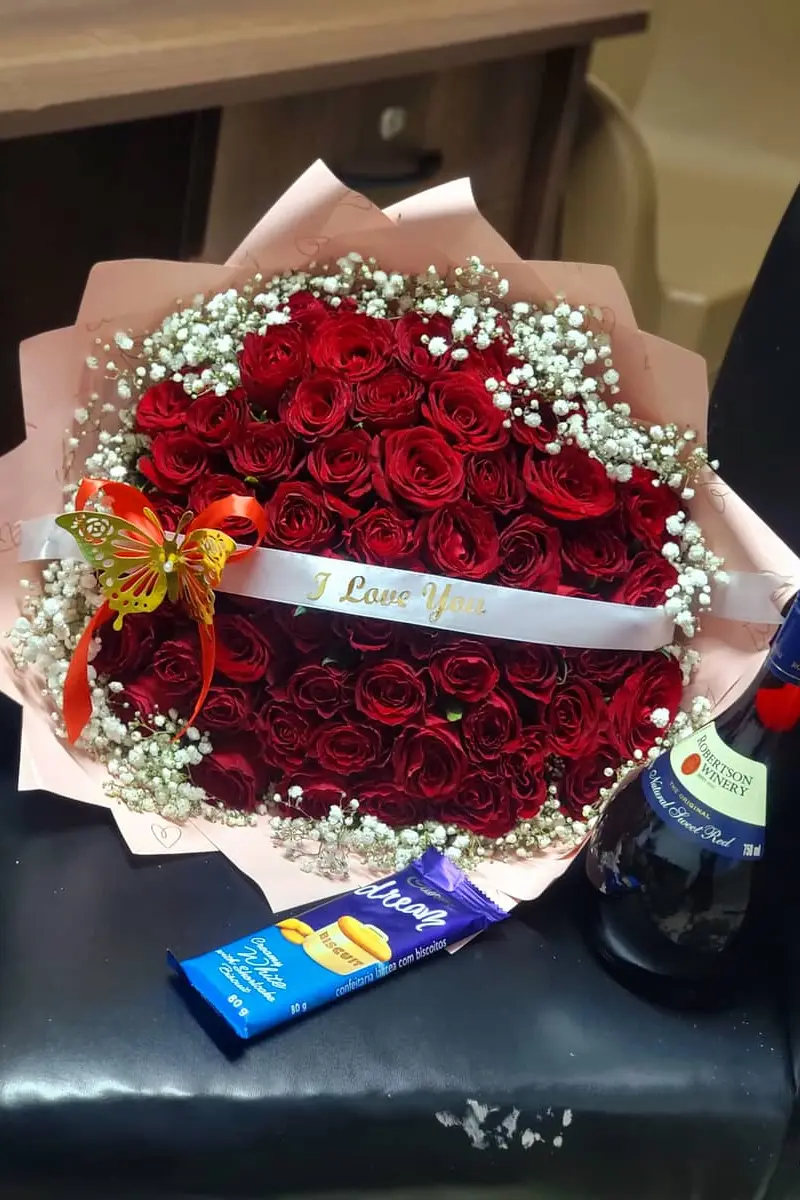 Elegance & Indulgence flower gift Hamper - Premium flower delivery Nairobi CBD, Westlands, Karen | Floral Whispers Gifts - Image 1
