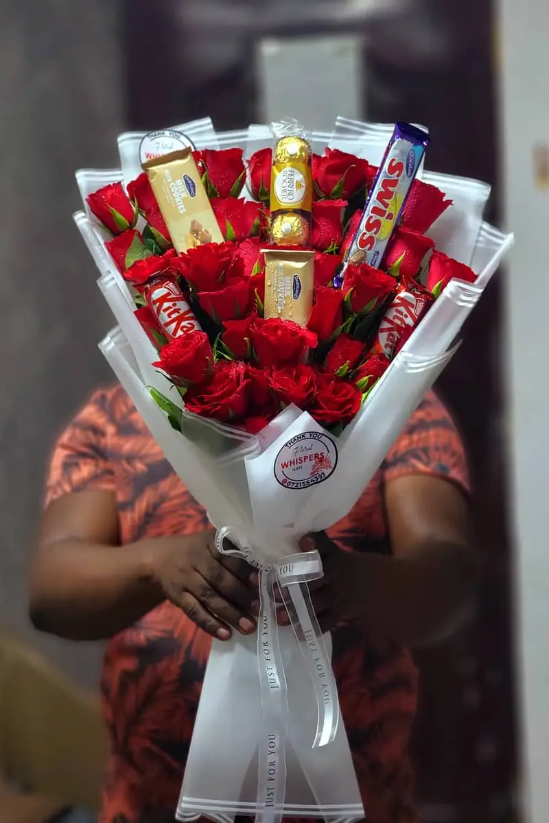 Crimson Indulgence Chocolate Rose Bouquet - Premium flower delivery Nairobi CBD, Westlands, Karen | Floral Whispers Gifts - Image 1