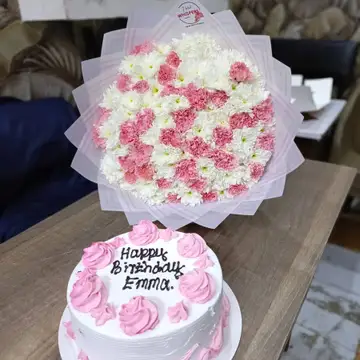 Blush Bloom Birthday bundle — flowers delivered in Nairobi by Floral Whispers Gifts