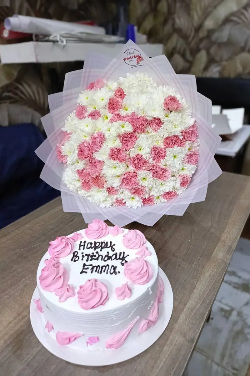Blush Bloom Birthday bundle - Premium flower delivery Nairobi CBD, Westlands, Karen | Floral Whispers Gifts - Image 1