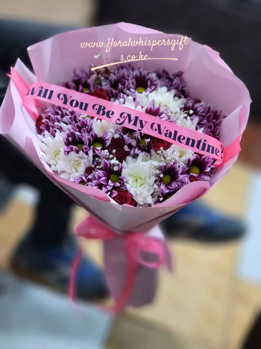 Be My Valentine bouquet  — flowers delivered in Nairobi by Floral Whispers Gifts