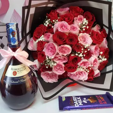 Blush Temptation flower bouquet — flowers delivered in Nairobi by Floral Whispers Gifts