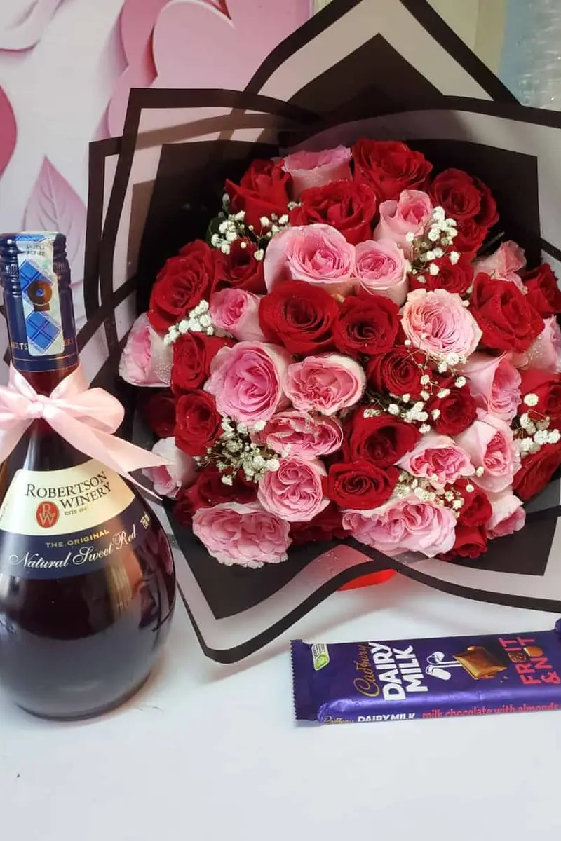 Blush Temptation flower bouquet - Premium flower delivery Nairobi CBD, Westlands, Karen | Floral Whispers Gifts - Image 1