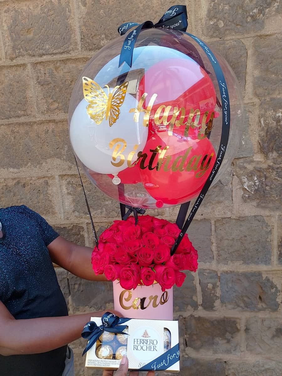 Sun Kissed Flower box — flowers delivered in Nairobi by Floral Whispers Gifts