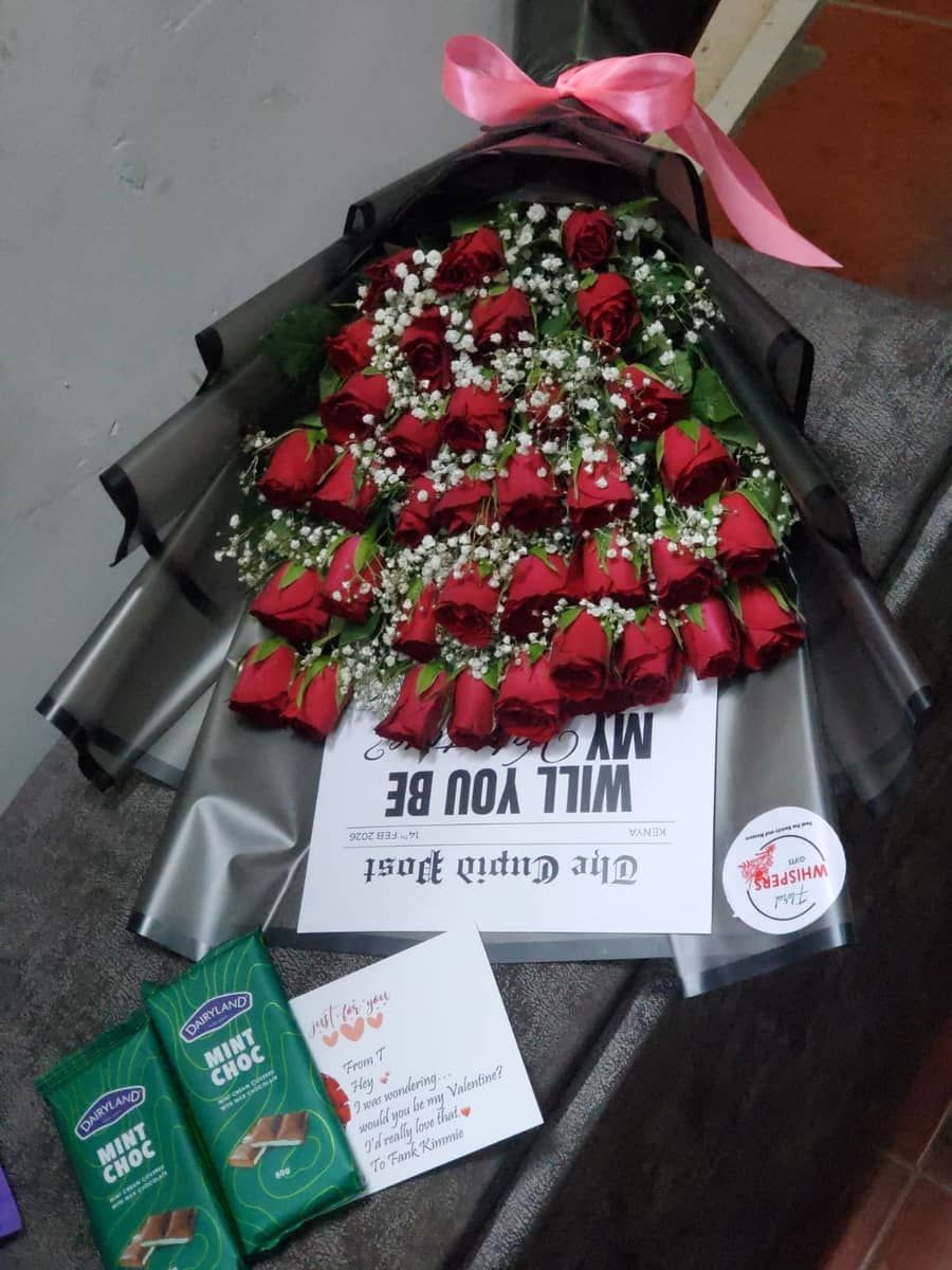 Luxury Red Roses flower bouquet  — flowers delivered in Nairobi by Floral Whispers Gifts