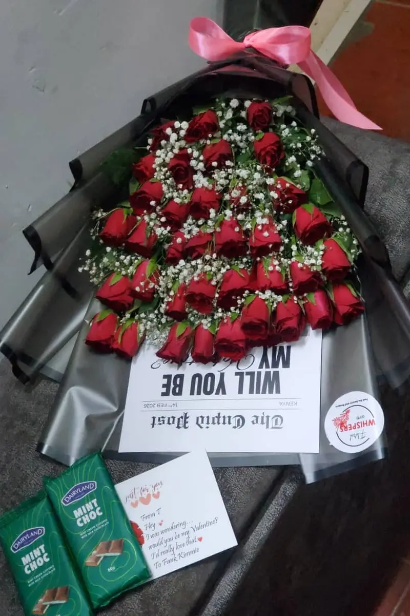 Luxury Red Roses flower bouquet - Premium flower delivery Nairobi CBD, Westlands, Karen | Floral Whispers Gifts - Image 1