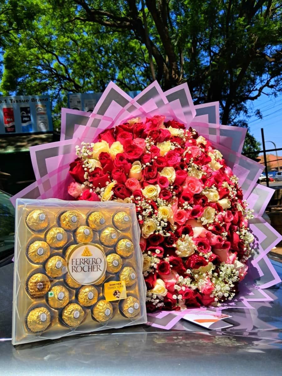 Luxury Romantic Rose bouquet  — flowers delivered in Nairobi by Floral Whispers Gifts