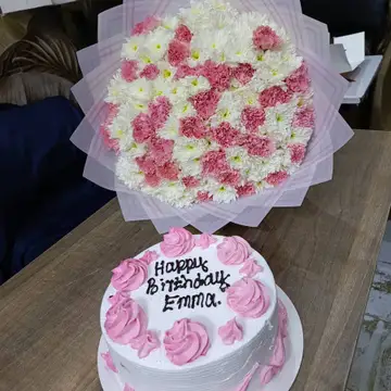 Scarlet Cake Combo — flowers delivered in Nairobi by Floral Whispers Gifts