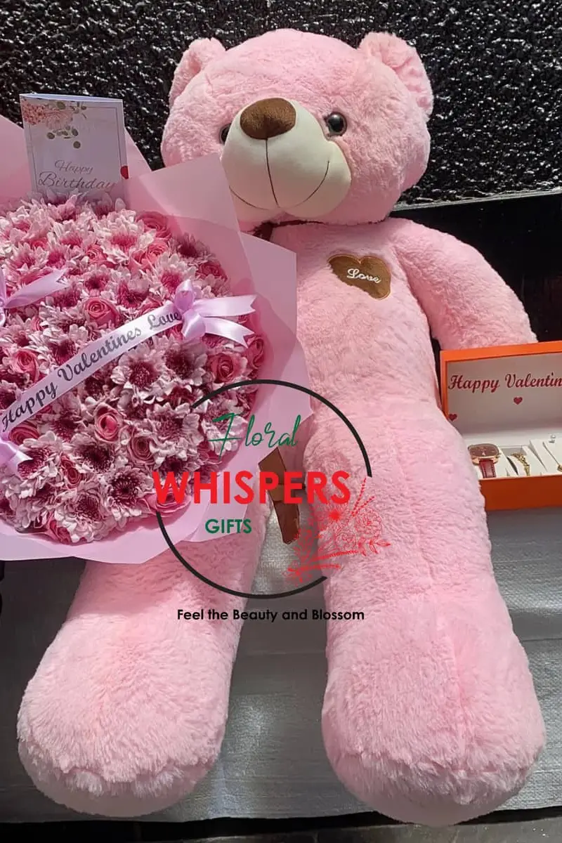 Love Blossom Teddy Hamper - Gift hampers Kenya, Nairobi CBD delivery | Floral Whispers Gifts - Image 1