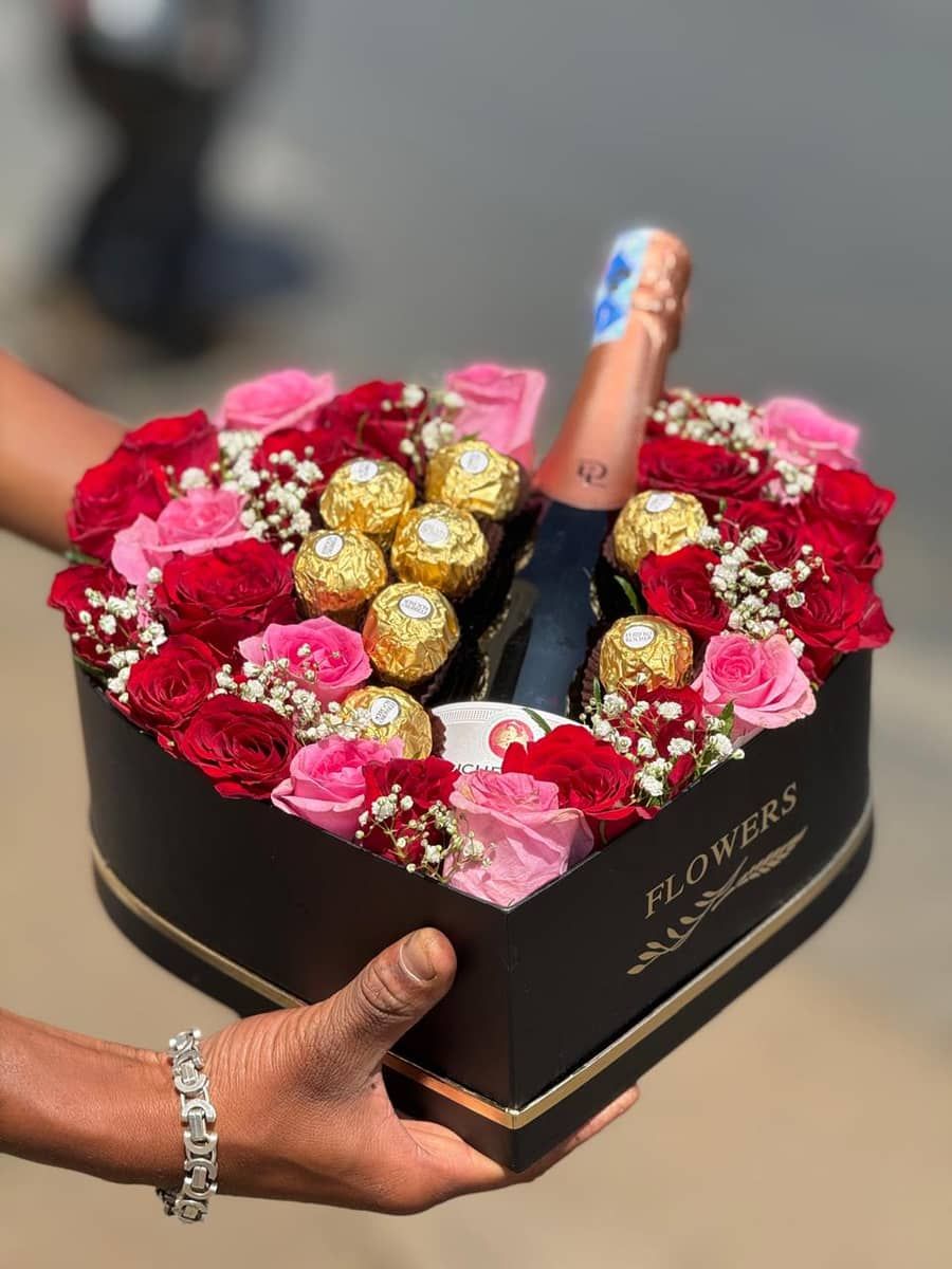 Flowers Hamper & Wine Nairobi  — gift hamper delivered in Nairobi by Floral Whispers Gifts